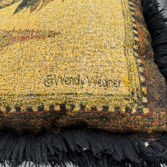 Tapestry Throw Pillows Rooster Design Farmhouse Decor “Wendy Wegner” 16x16 (2) - Picture 3 of 4